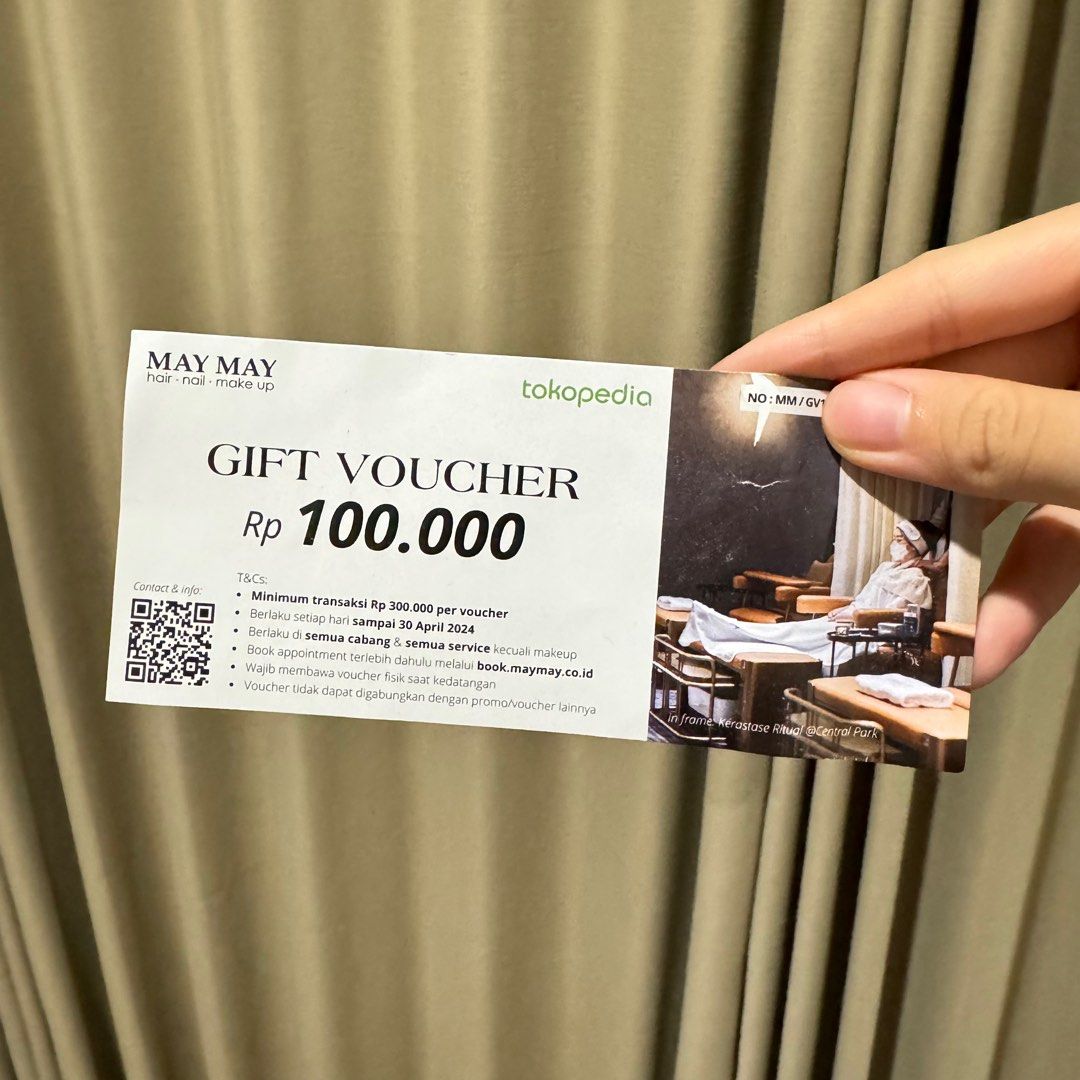 MAY MAY SALON VOUCHER, Tiket & Voucher, Kartu Hadiah & Voucher di Carousell
