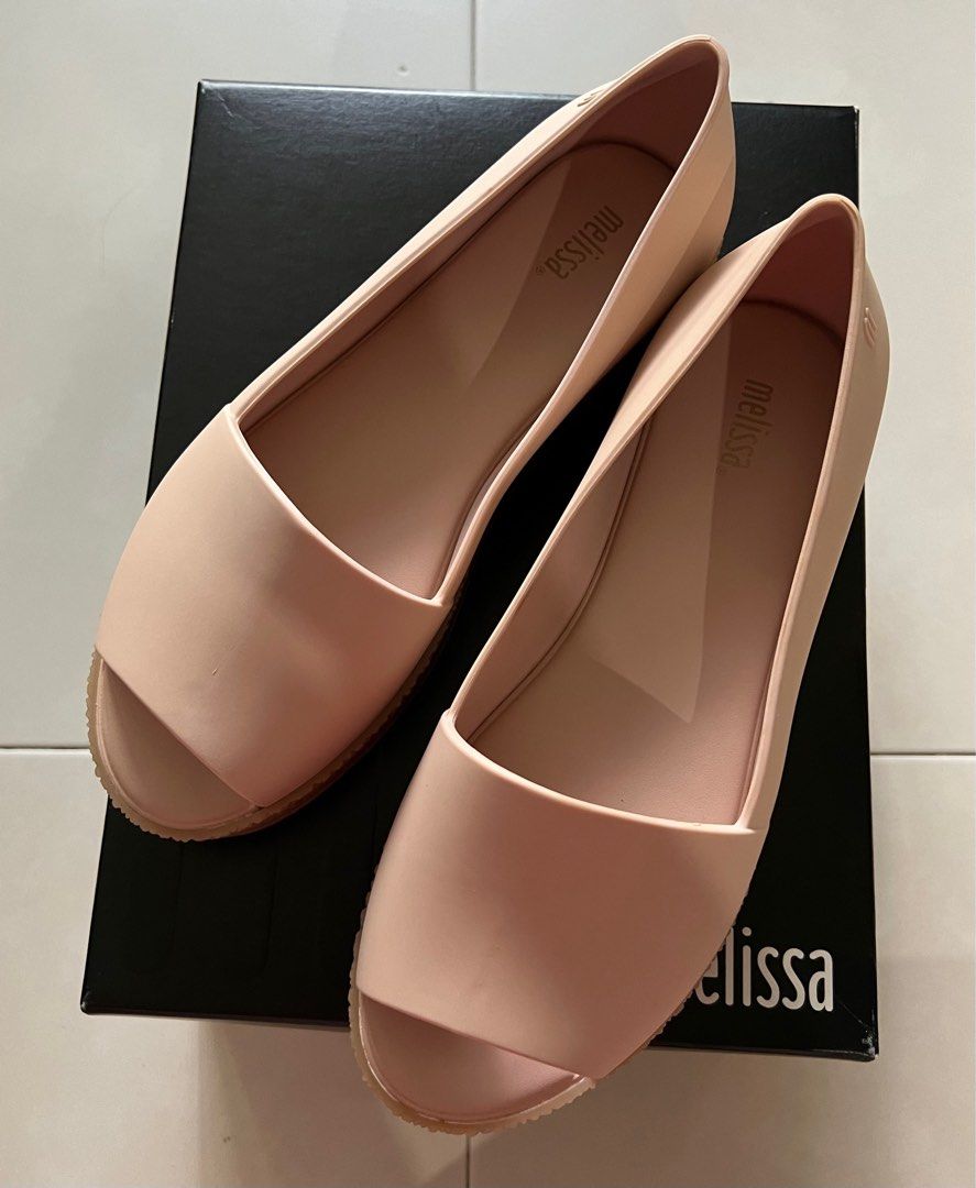 Melissa puzzle clearance peep toe flats