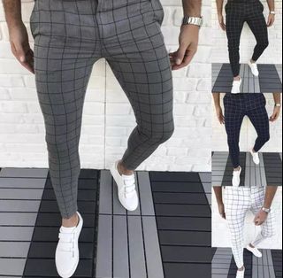 Men's 2024 chequered joggers