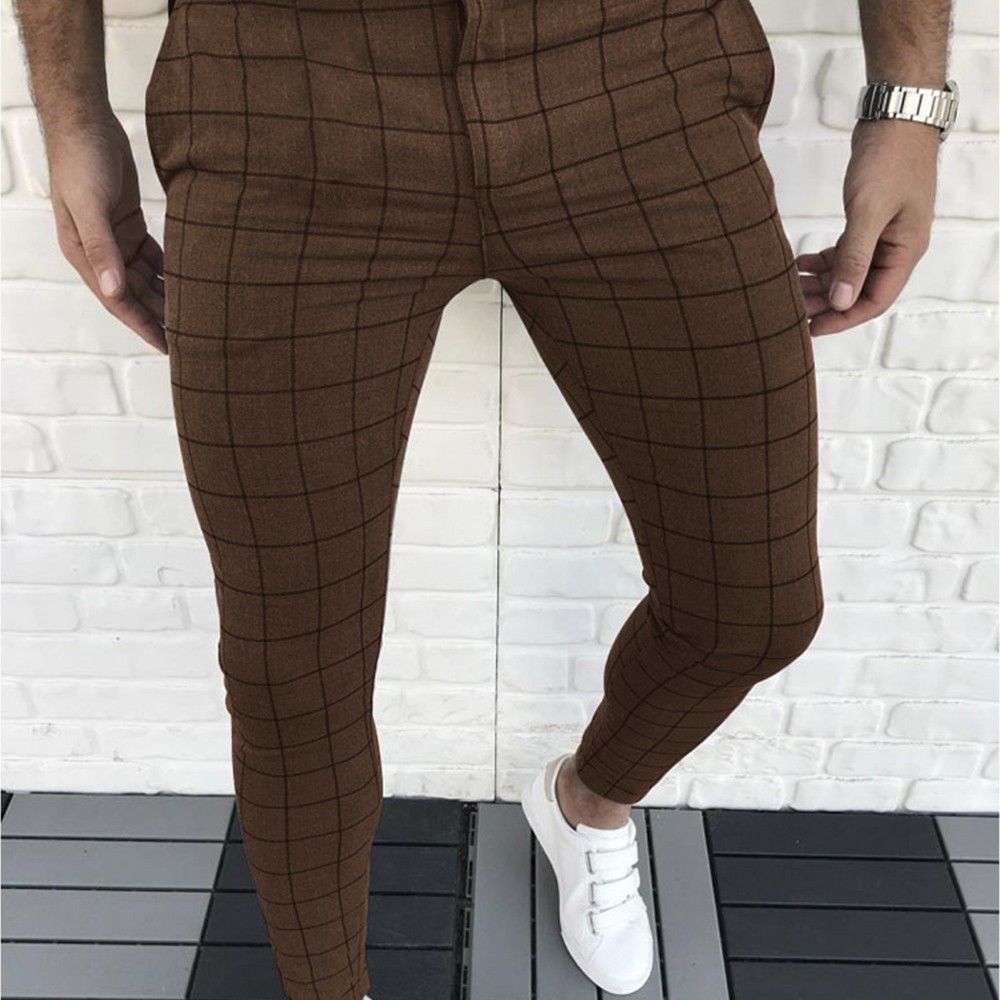 Mens checkered discount suit pants