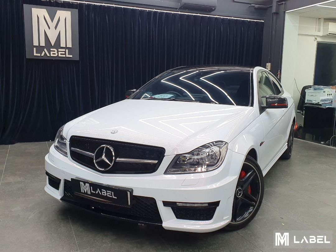 Mercedes Benz W204 Full Vinyl Wrap - Chameleon White Red, Car ...