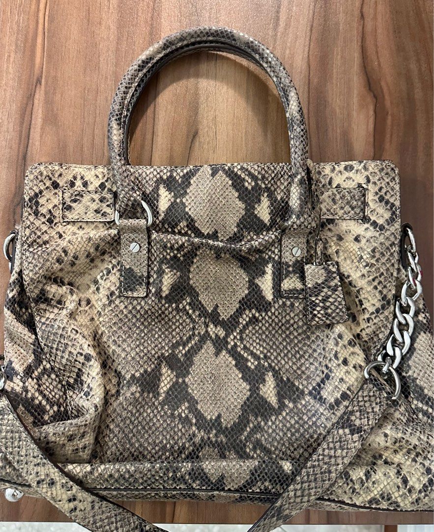Michael kors shop pink snakeskin purse