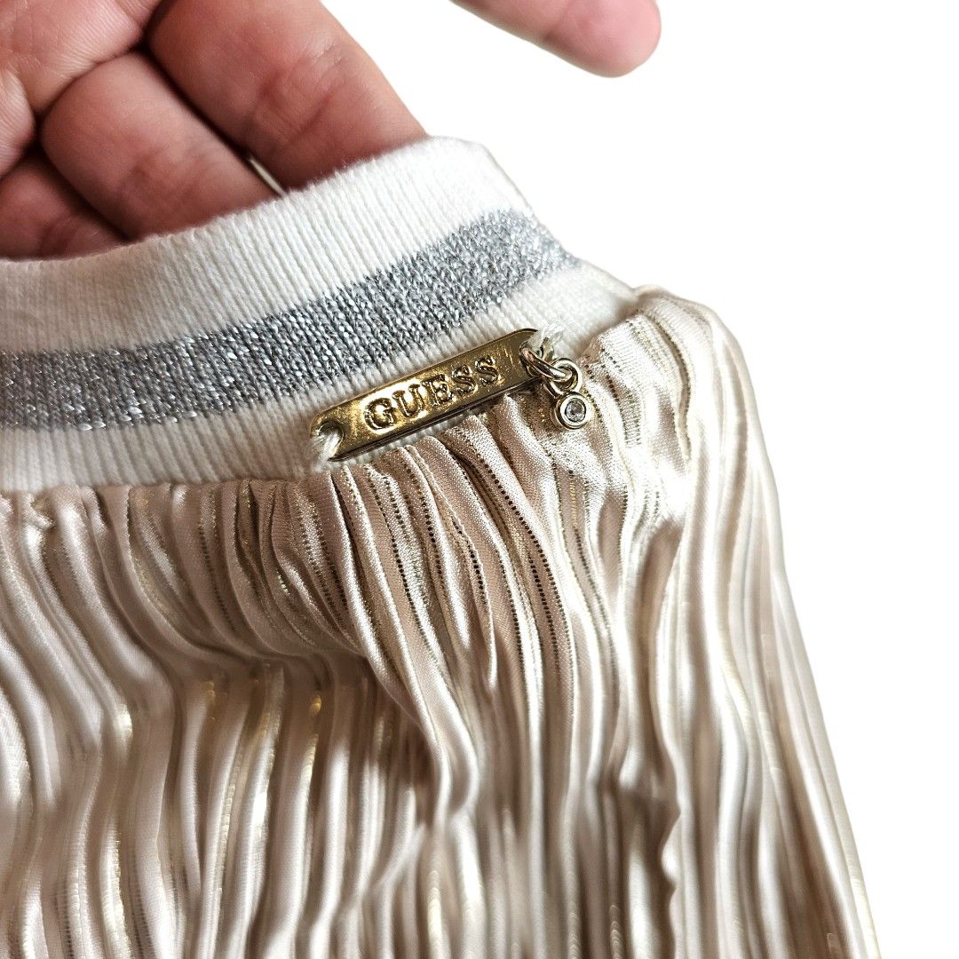 Midi pleated skirt gold GUESS KIDS Bayi Anak Baju Anak