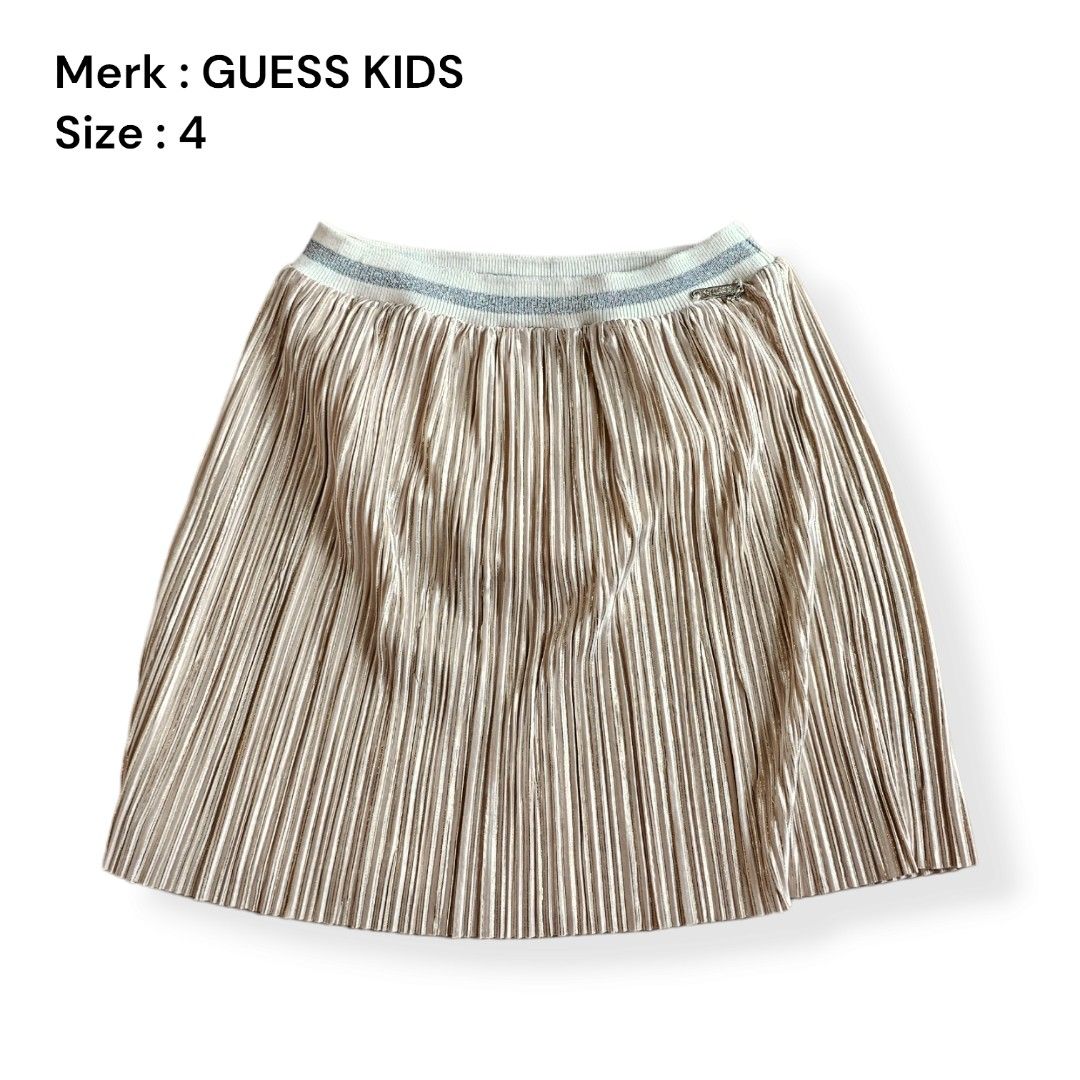 Guess gold pleated skirt sale