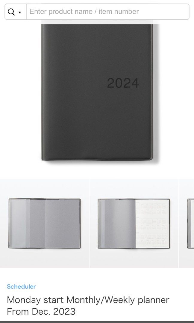 MUJI A5 Weekly Planner 2024, Hobbies & Toys, Stationery & Craft