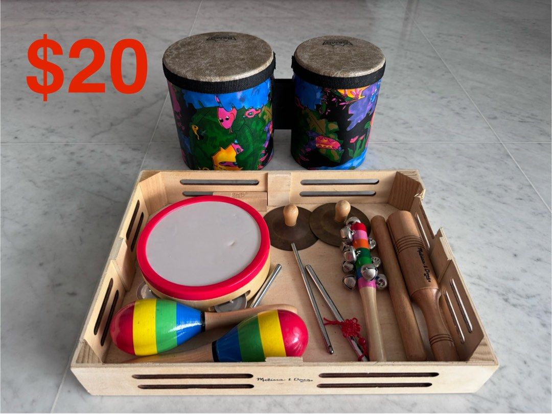 Melissa and doug drum set clearance