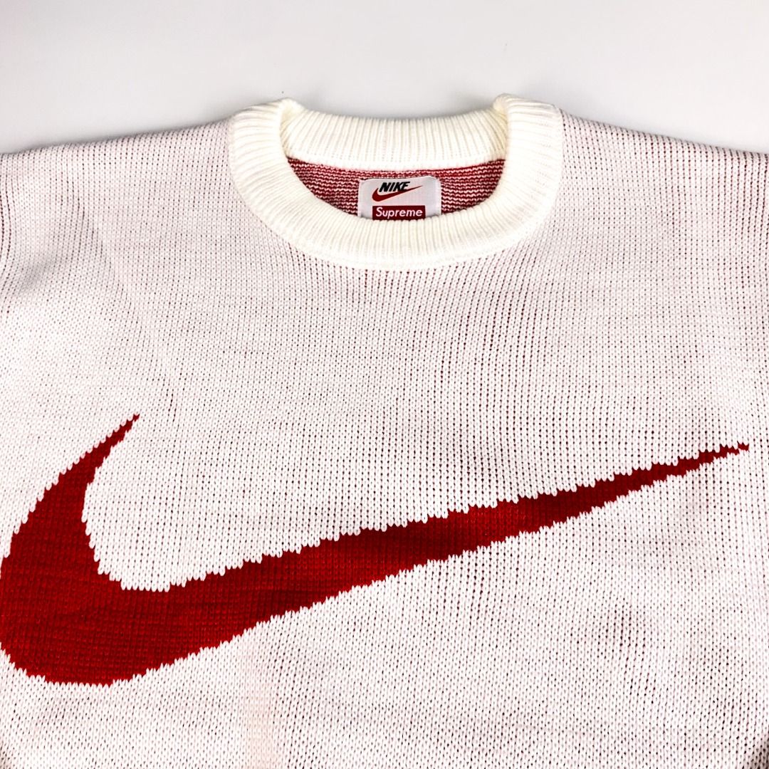 Supreme nike clearance swoosh sweater white