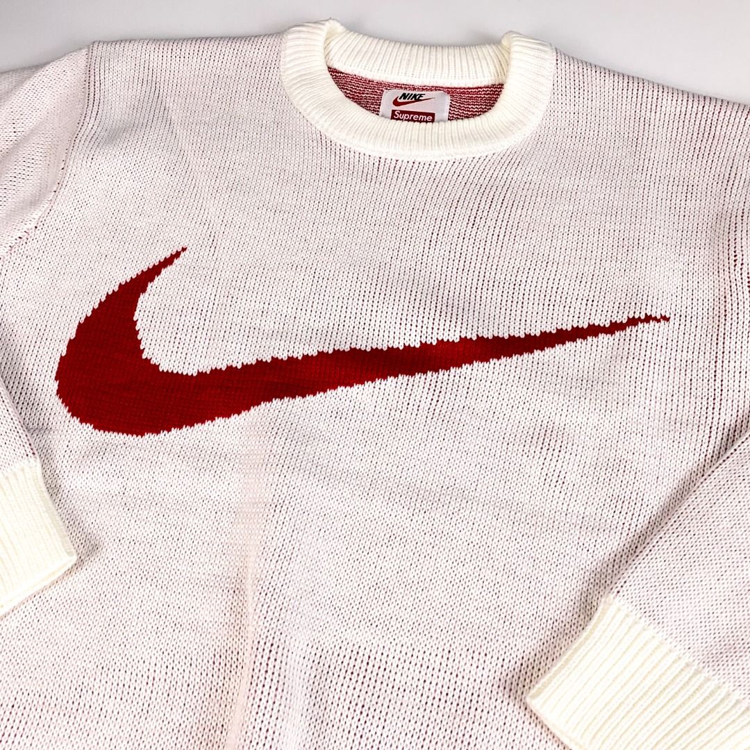 Supreme nike clearance swoosh sweater white