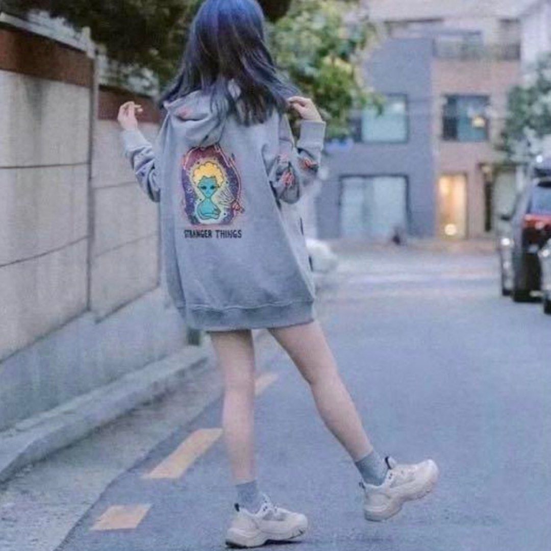 Stranger things grey hoodie hotsell