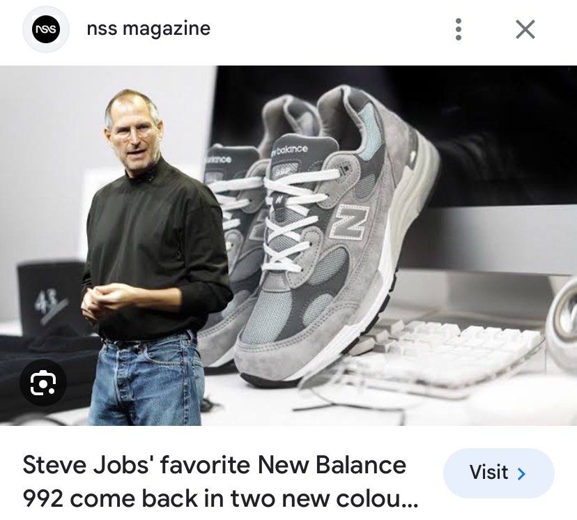 Steve jobs store new balance shoes