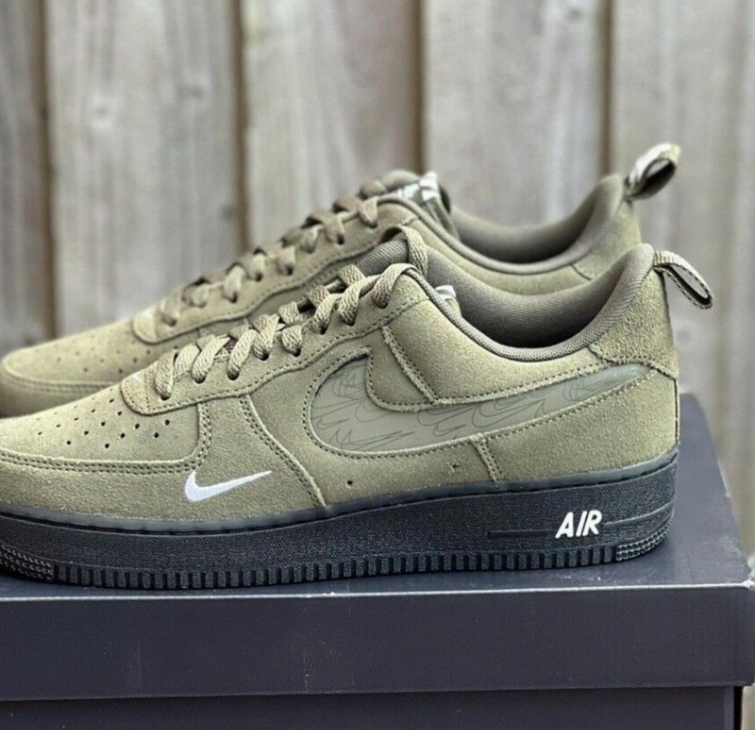 Nike air force 1 suede olive green outlet
