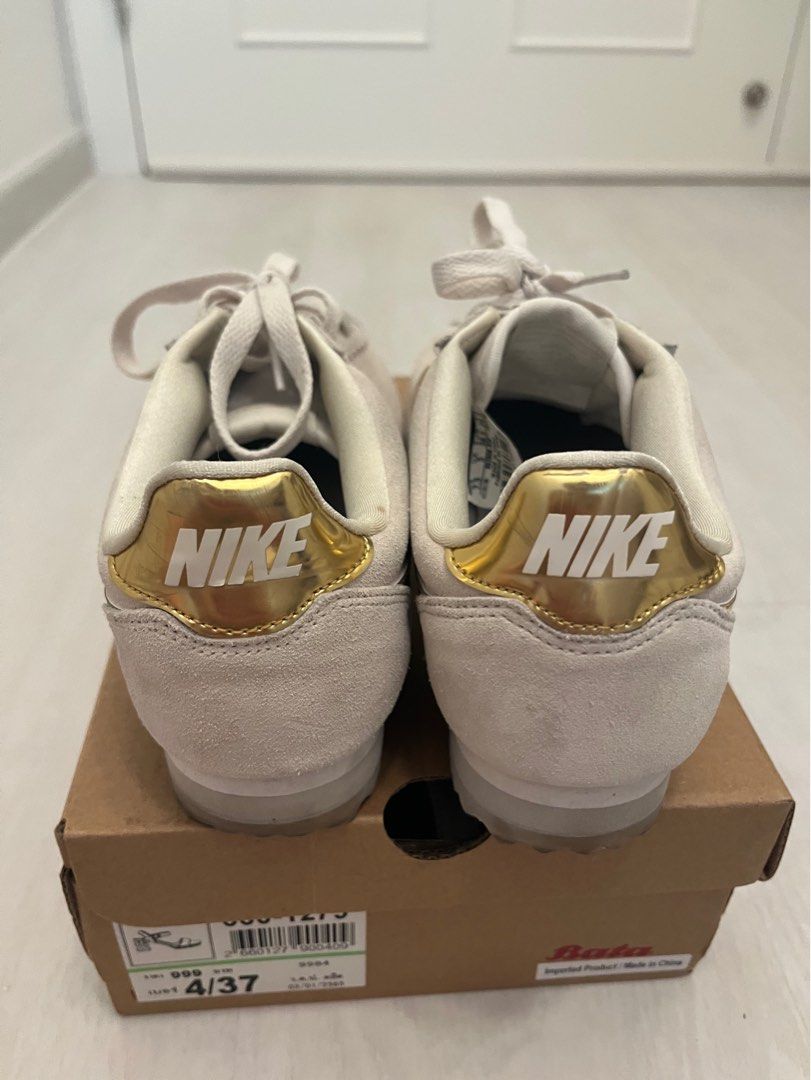 Nike Cortez Gold Swoosh Women s Fashion Footwear Sneakers on Carousell