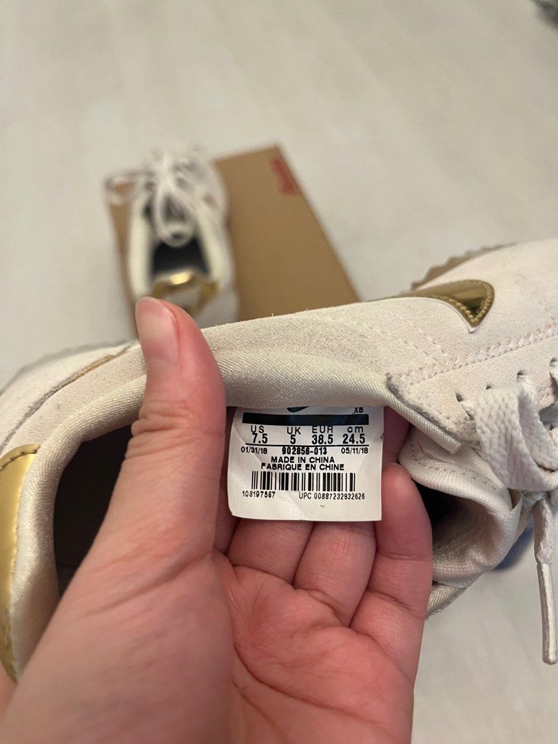 Nike Cortez Gold Swoosh Women s Fashion Footwear Sneakers on Carousell