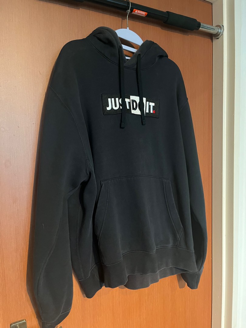 White nike just do it hoodie store