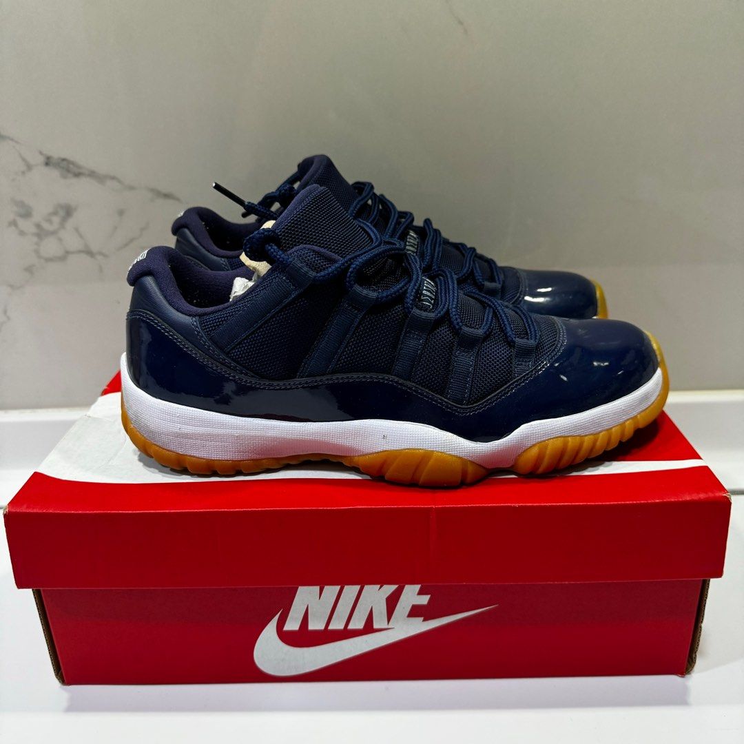Jordan 11 navy blue low best sale