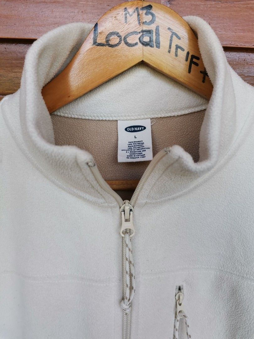 Old navy white fleece jacket shop