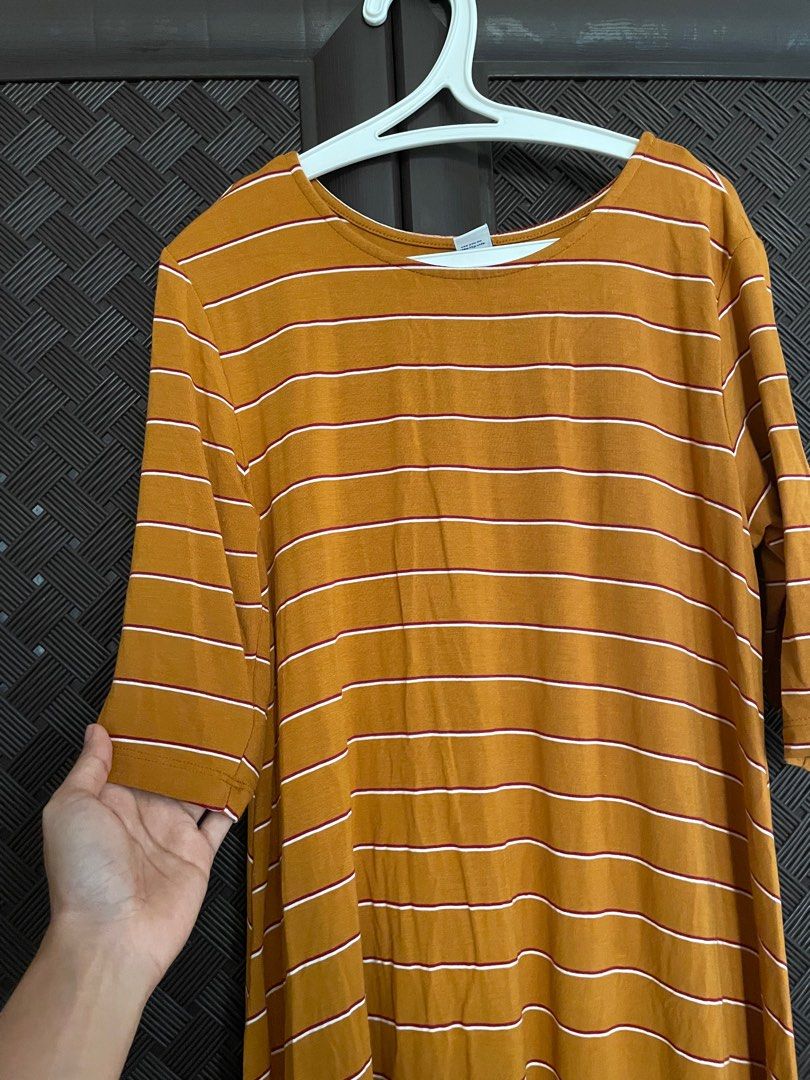 Old Navy Women s Yellow Striped Dress Women s Fashion Dresses