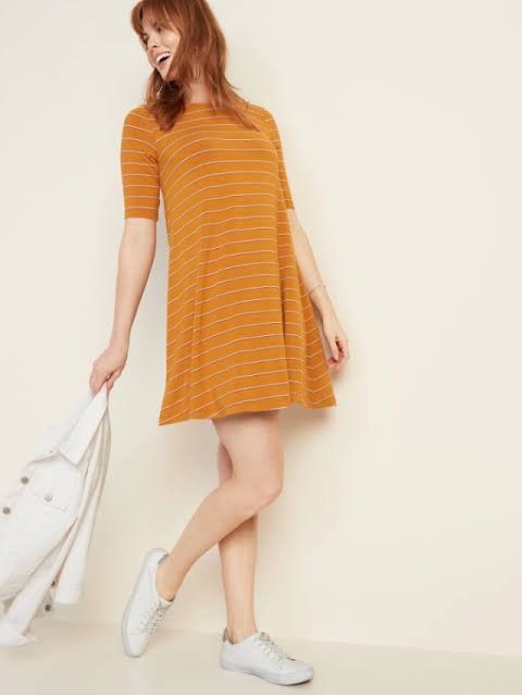 Old navy yellow striped dress top
