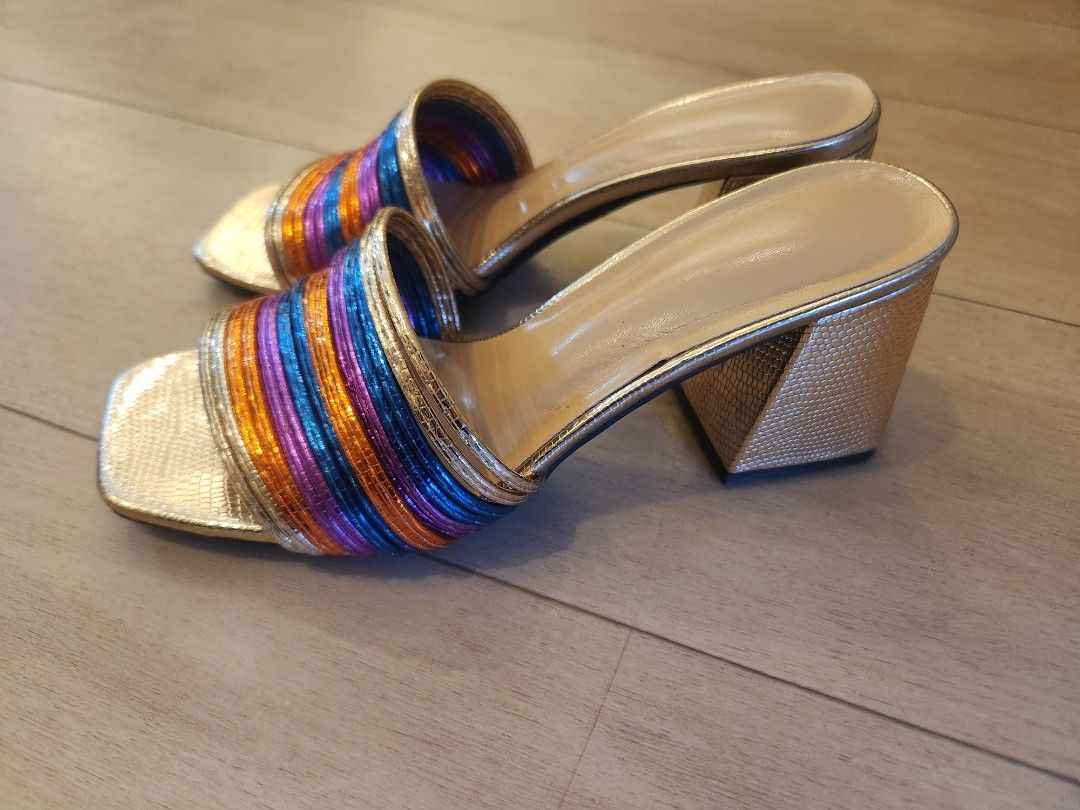 Rainbow shop metallic heels