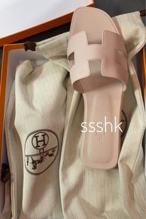 On Hand Hermes Oran Rose Petale ( Powder Pink) size 39 and 39.5