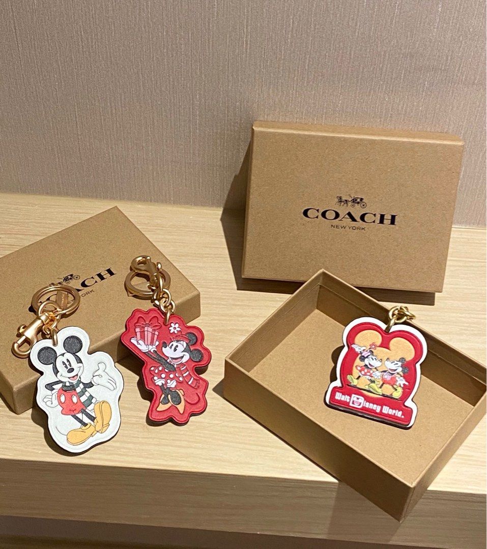 Coach outlet mickey keychain
