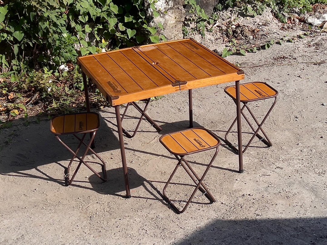 Visual Reference: Outdoor Portable Folding Table With Stools Furniture Home Living