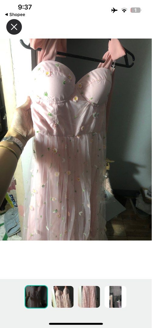 Party/debut dress mesh embroidery (Category: Evening dresses & gowns) located in Caloocan City. Submitted by jerjalon (Listing ID 1194566110, Image 2). Description: Used once only for an event. Message me for actual picture of the dress.