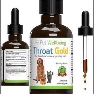 Pet Wellbeing Throat Gold 4oz for dogs and cats