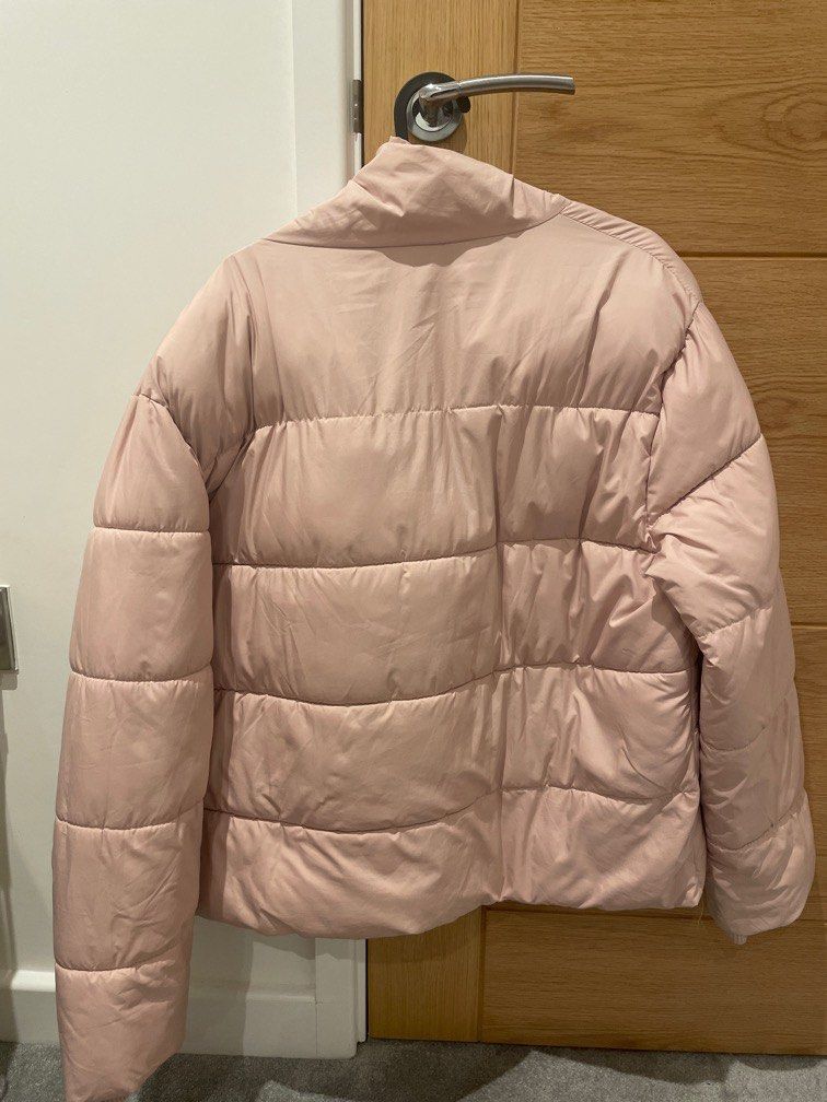 Pull and bear pink puffer best sale jacket