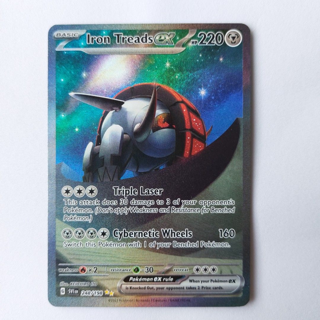 Pokemon Card Iron Treads ex - 248/198 - SV01: Scarlet & Violet Base Set  (SV1), Hobbies & Toys, Toys & Games on Carousell