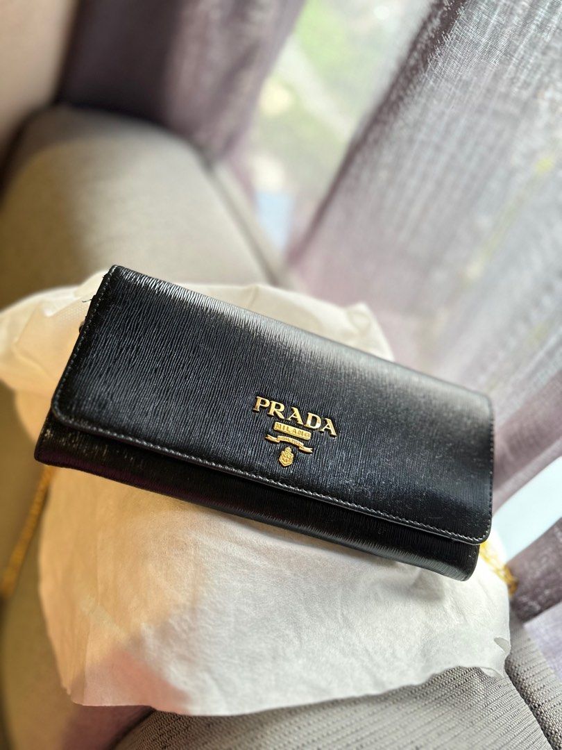Prada logo-embellishment Leather Wallet - Farfetch