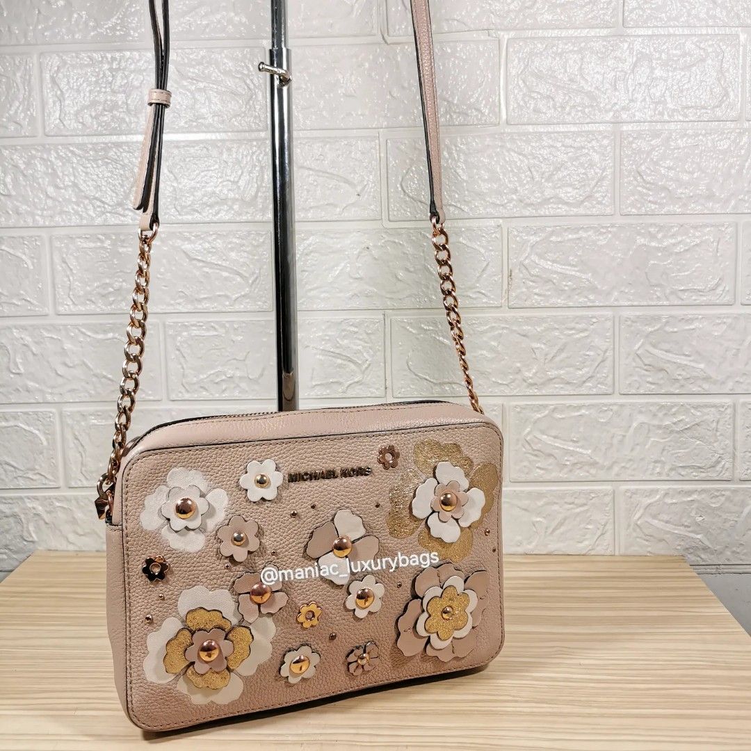 Jet set floral hotsell embellished leather crossbody