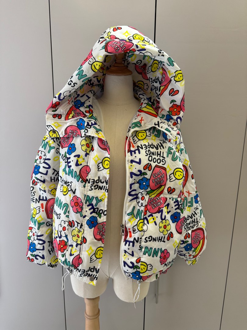 Printed Puffer Coat