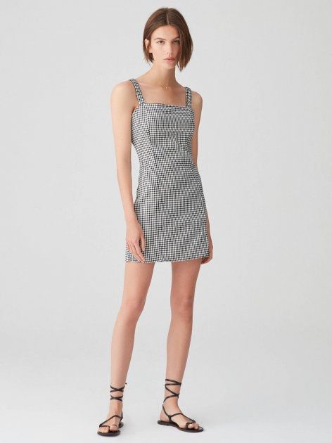 Pull and bear gingham dress discount