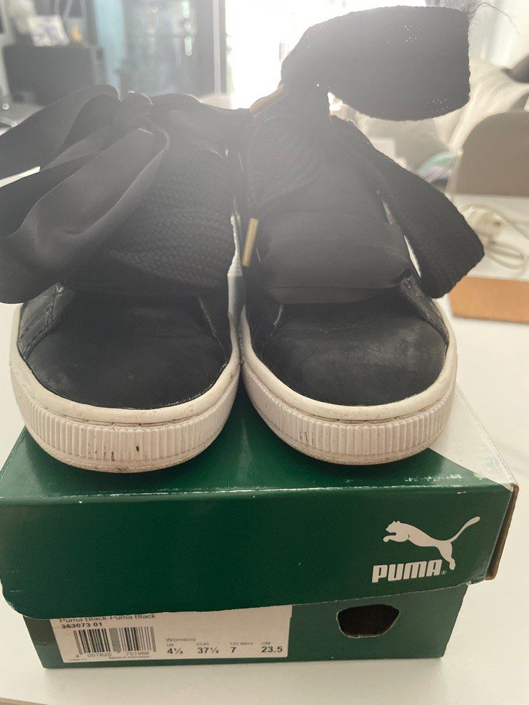 Puma black basket shoes Women s Fashion Footwear Sneakers on