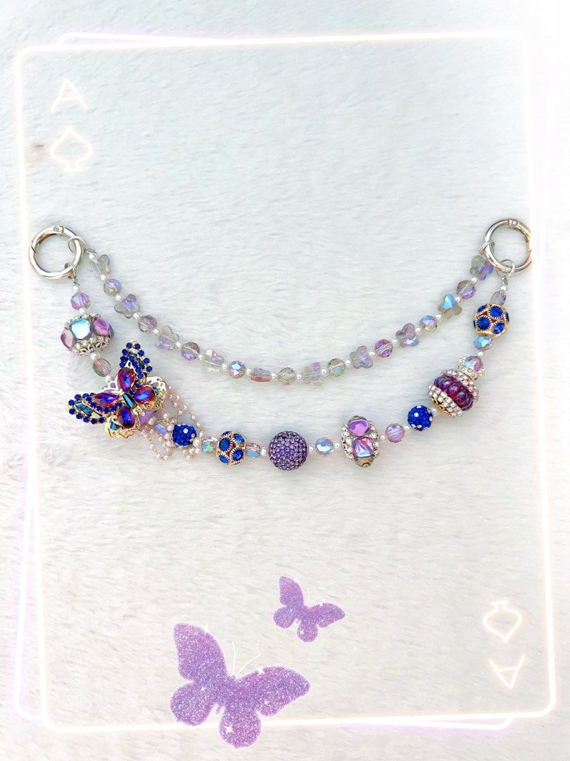Purple butterfly charm outlet