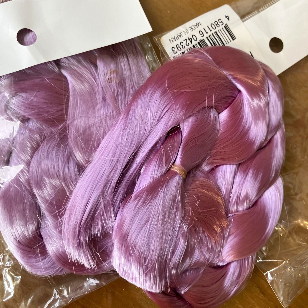 Purple saran doll hair for rerooting, Hobbies & Toys, Stationery
