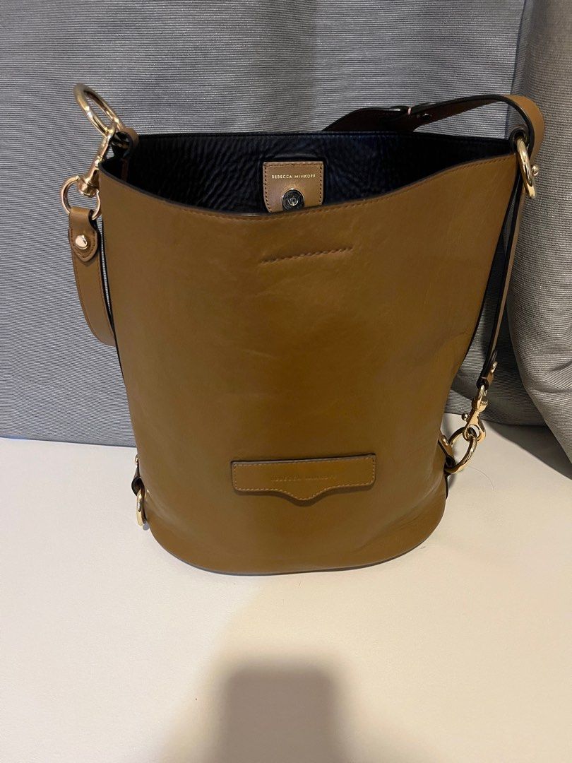 Rebecca Minkoff tan bucket bag Luxury Bags Wallets on Carousell