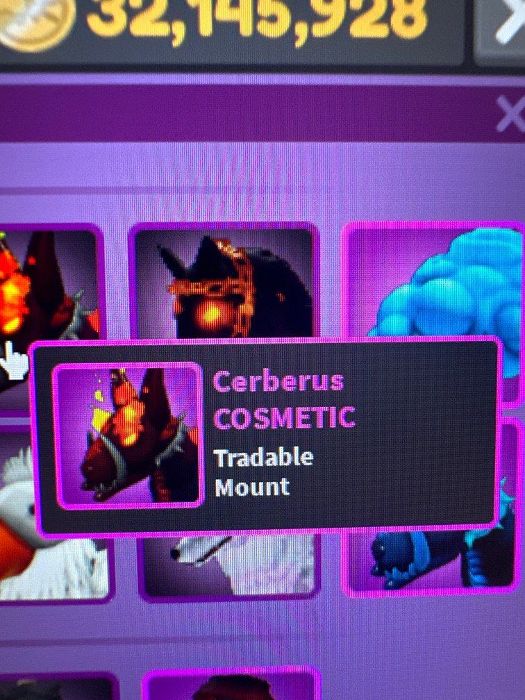 Roblox World Zero “Cerberus” Mount, Video Gaming, Video Games, Others on Carousell