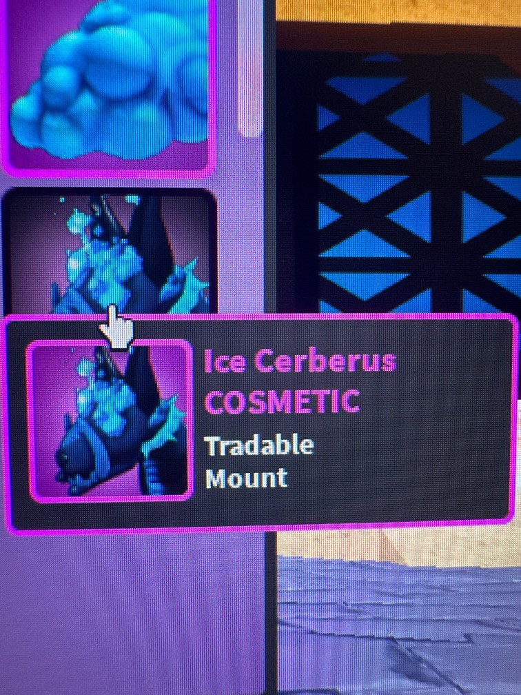 Roblox World Zero “Ice Cerberus” Mount, Video Gaming, Video Games, Others on Carousell