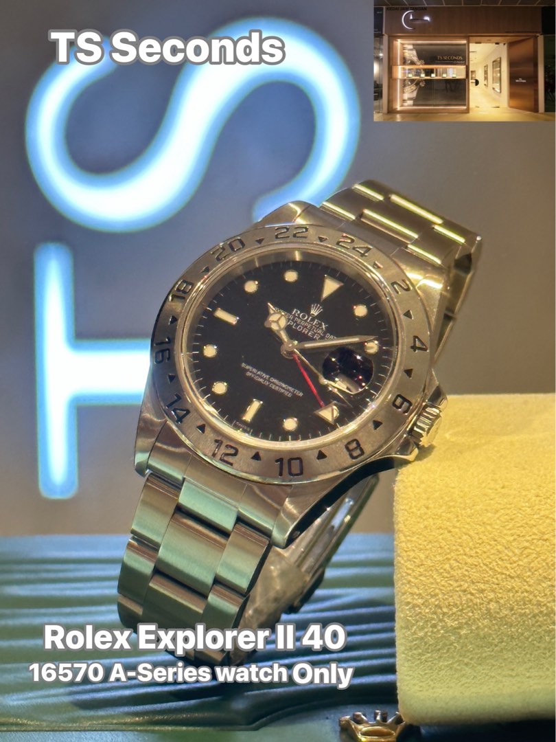 Rolex Explorer II 40mm 16570 Black A Series 1999 Year Luxury