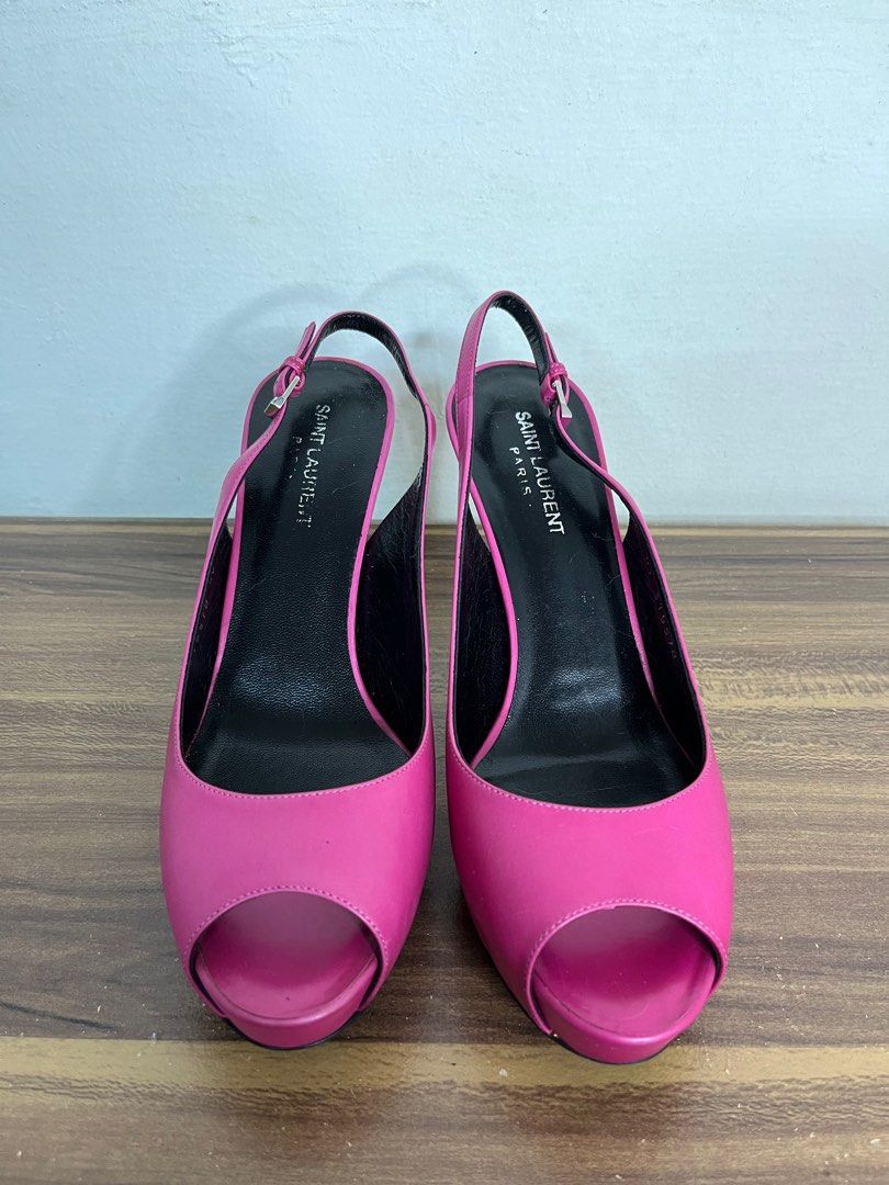 Saint laurent pink outlet heels