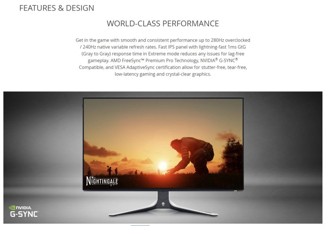 SALE Dell Alienware AW2723DF 27 Inch Gaming Monitor Computers