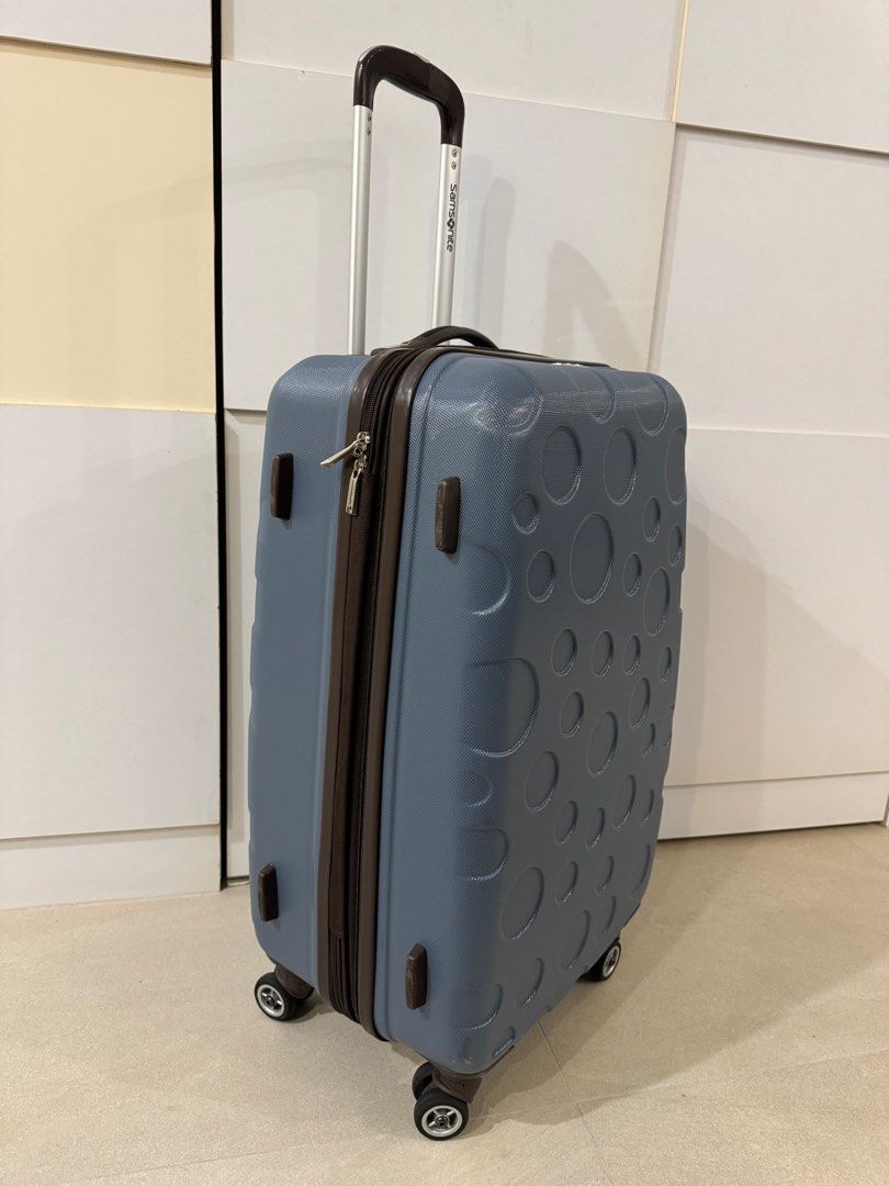 Samsonite Embossed Circles Luggage in Matte Blue