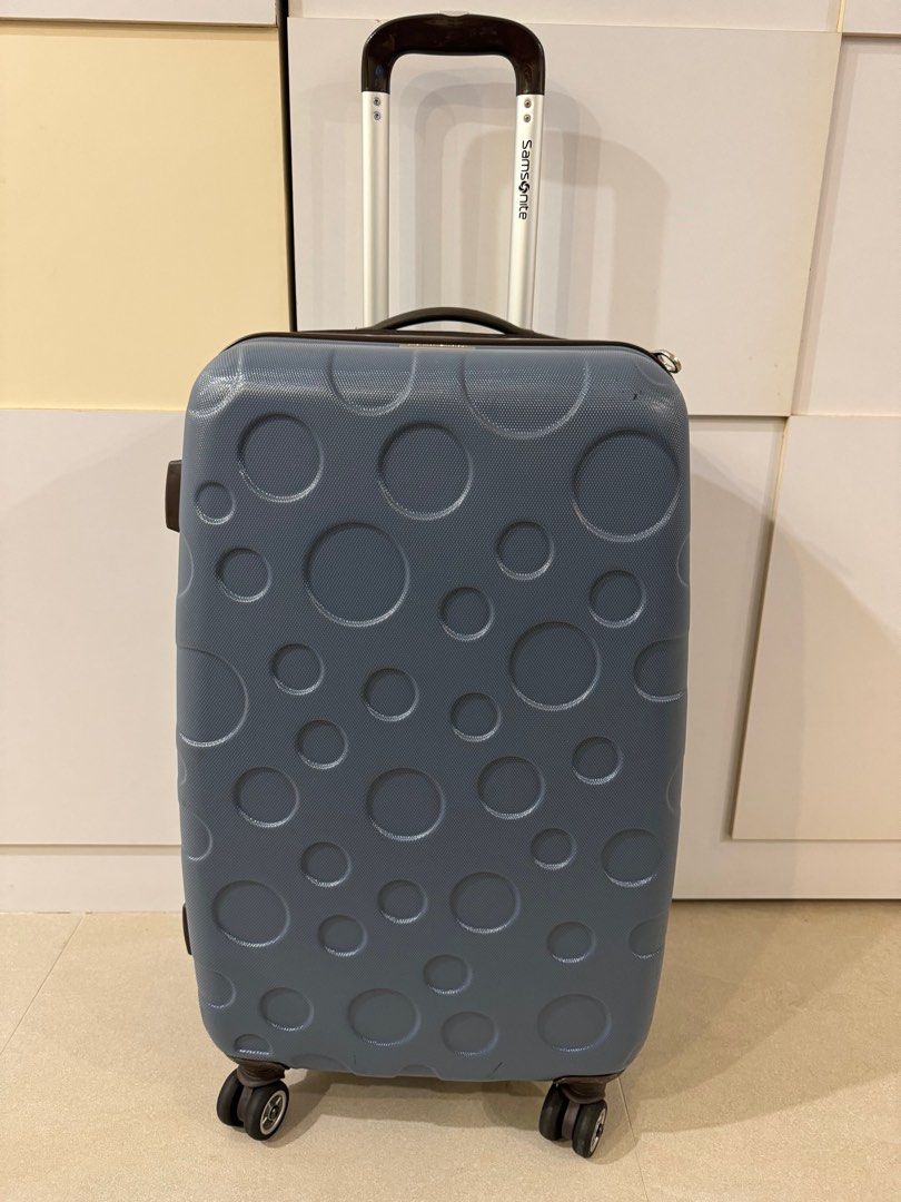 Samsonite Embossed Circles Luggage in Matte Blue Hobbies Toys