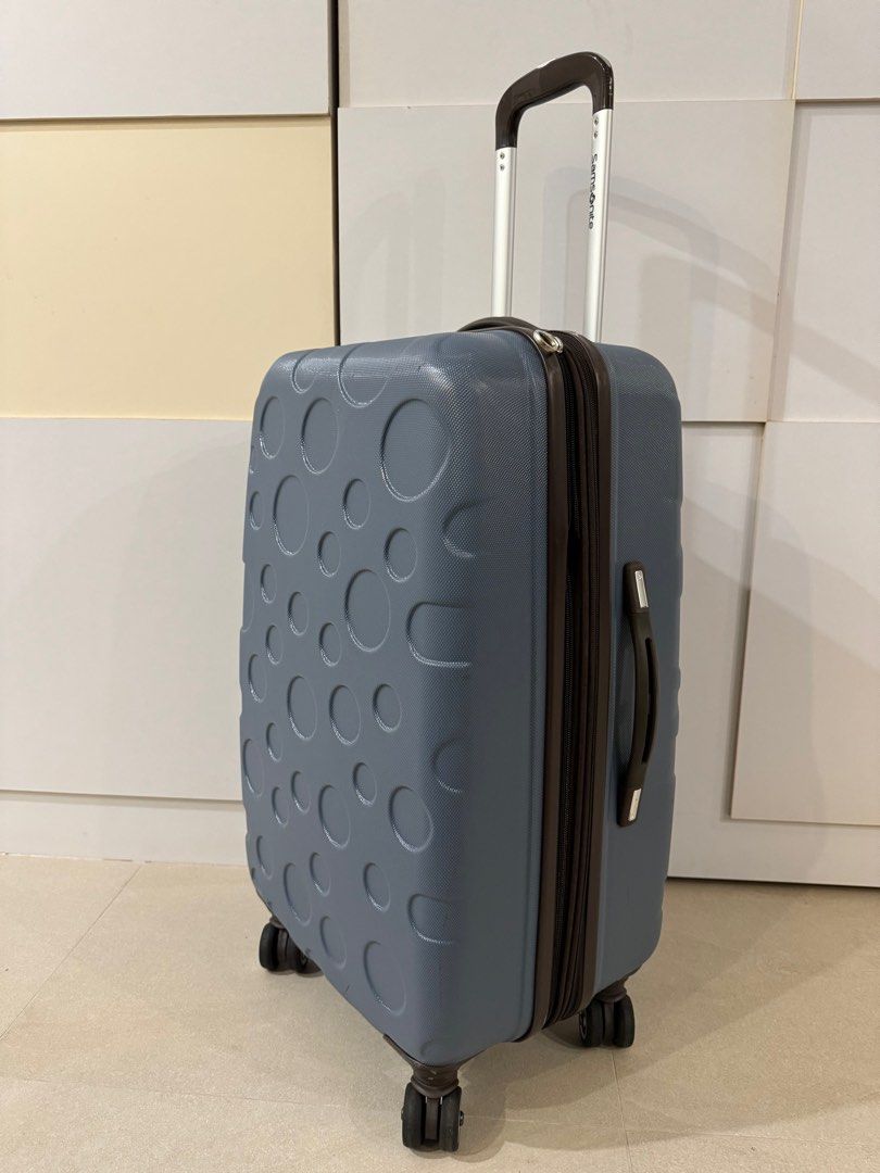 Samsonite Embossed Circles Luggage in Matte Blue