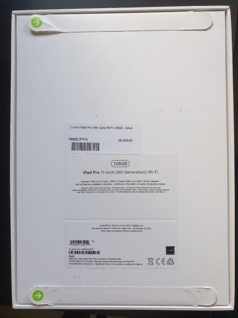 Apple iPad Pro 11 (2022) 128GB Wifi (Silver) USA