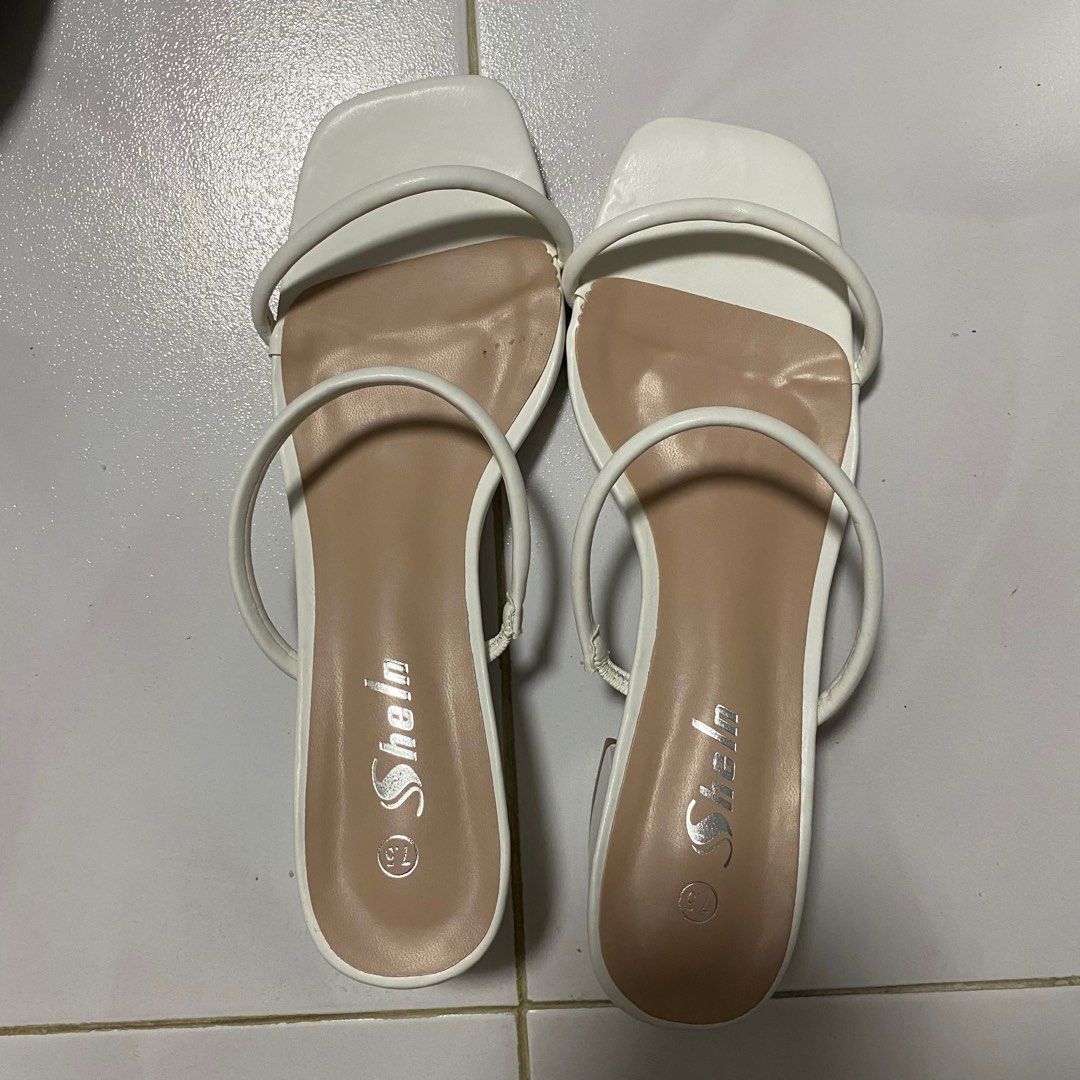 Double strap sandals white hot sale