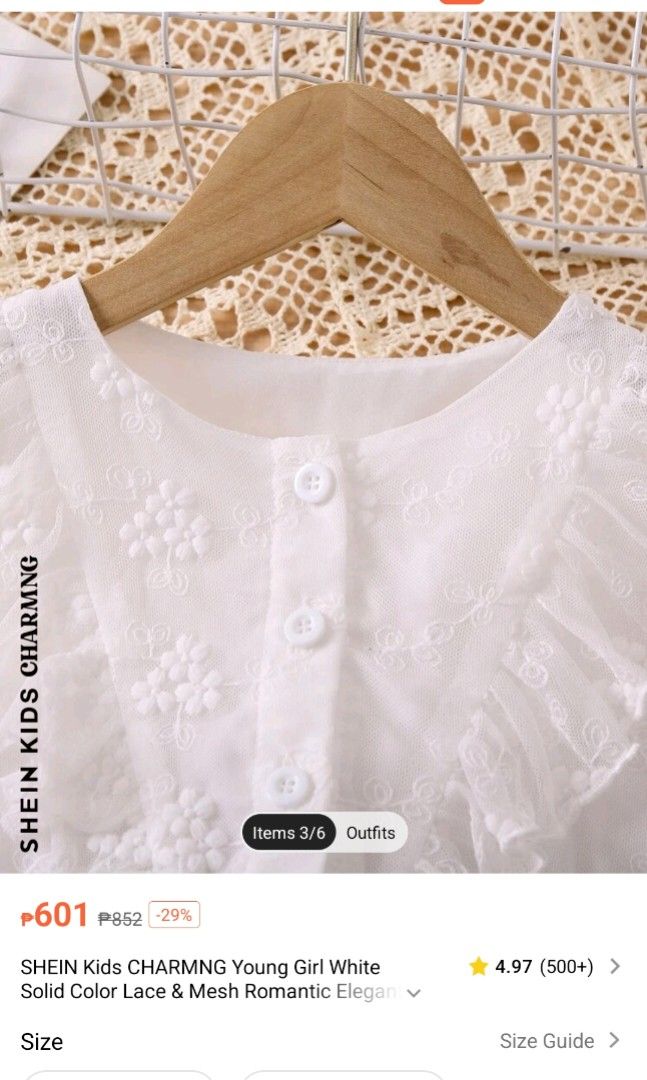 Shein children's size on sale guide