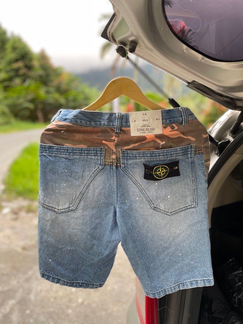 Stone island clearance jeans shorts